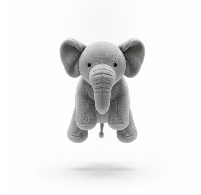 Gray Elephant Plush Toy