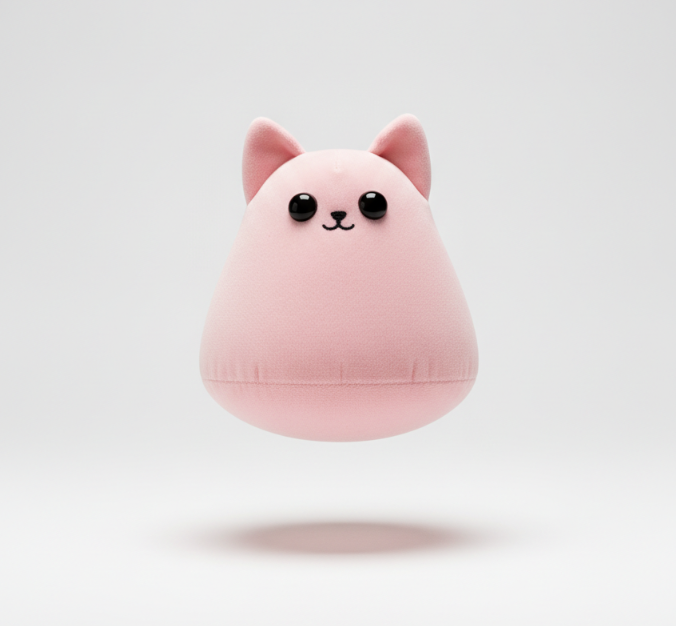 Pink Cat Plush Toy