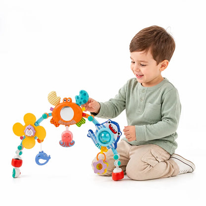 Baby Stroller Activity Arch Adjustable Foldable Musical Toys