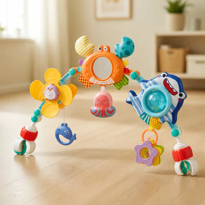 Baby Stroller Activity Arch Adjustable Foldable Musical Toys
