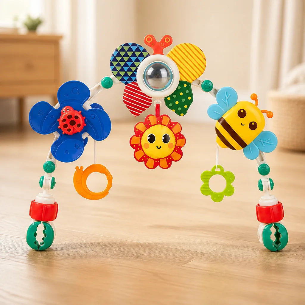 Baby Stroller Activity Arch Adjustable Foldable Musical Toys