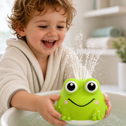 Bath Toy Automatic Water-Sensor Spray Light-Up Frog