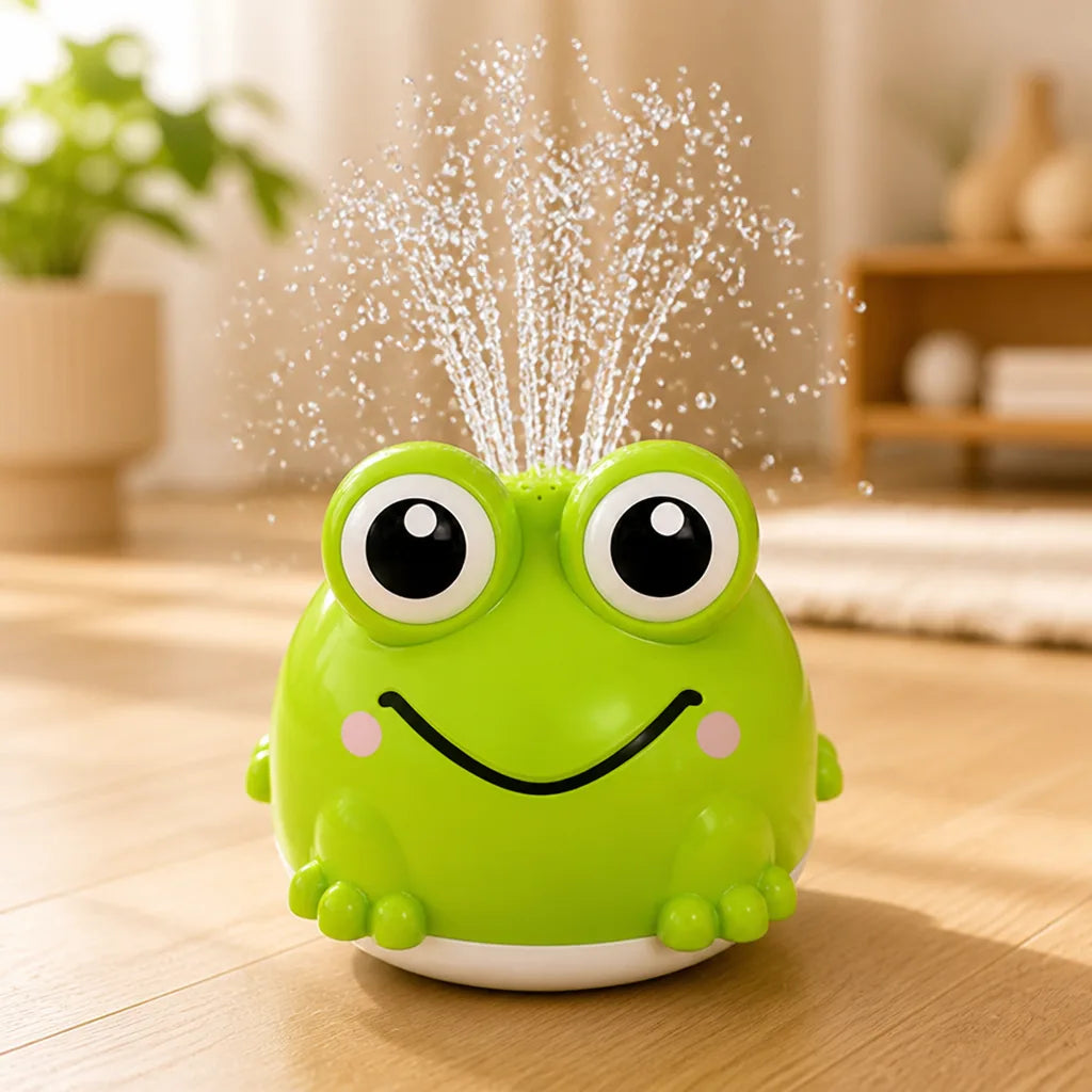 Bath Toy Automatic Water-Sensor Spray Light-Up Frog