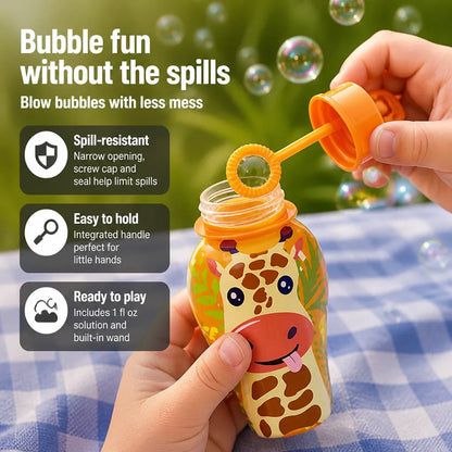 Bubble Blower Spill-Resistant Animal Design With Wand