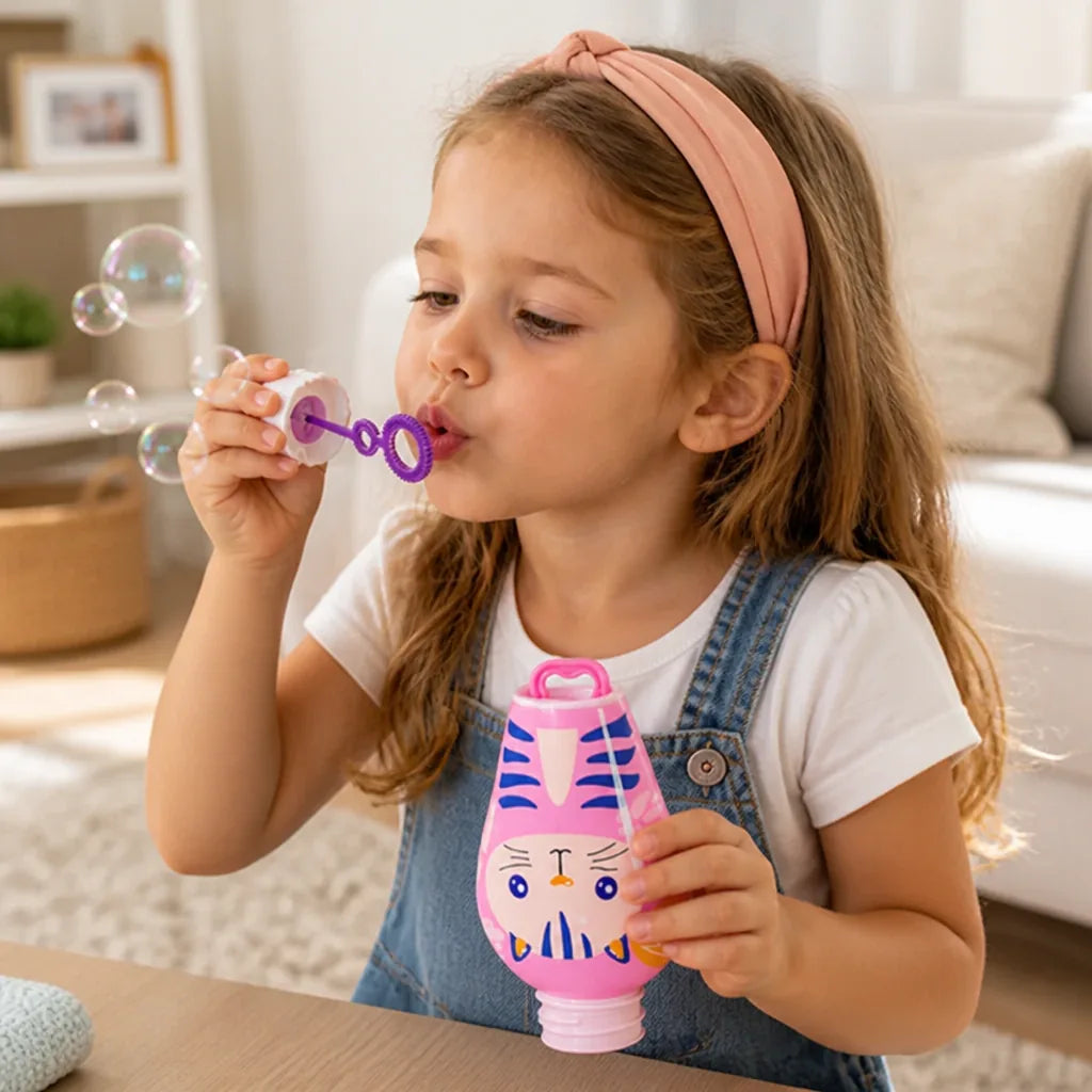 Bubble Blower Spill-Resistant Animal Design With Wand