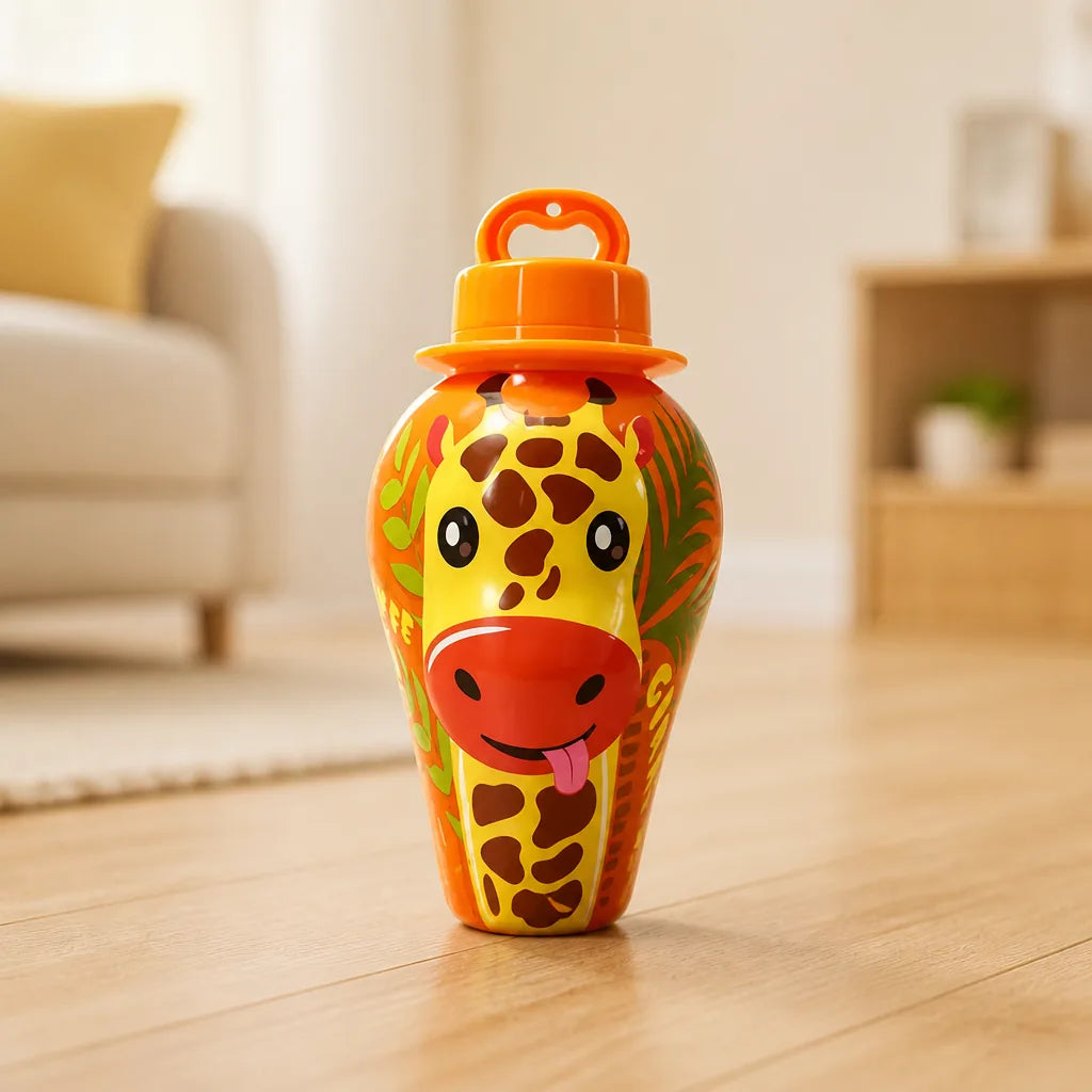 Bubble Blower Toy Spill-Resistant With Integrated Wand