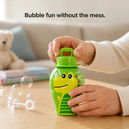 Bubble Blower Toy Spill-Resistant With Integrated Wand