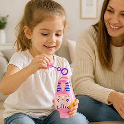 Bubble Blower Toy Spill-Resistant With Integrated Wand