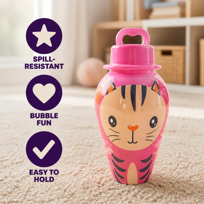 Bubble Blower Toy Spill-Resistant With Integrated Wand