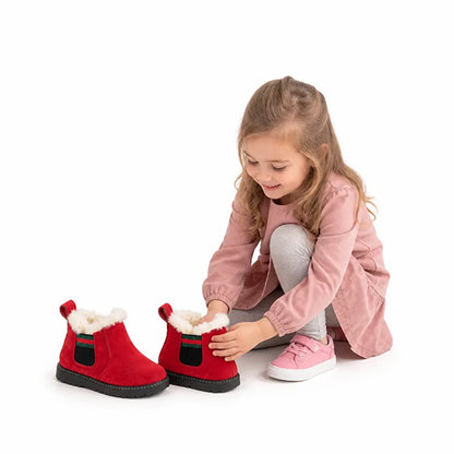 Children’s Winter Boots Plush Lined Waterproof Non-Slip Sole