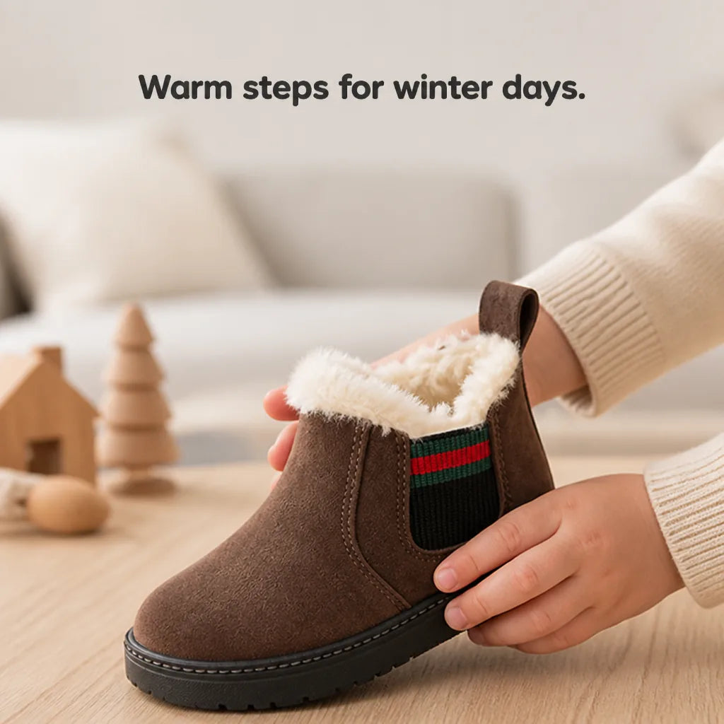 Children’s Winter Boots Plush Lined Waterproof Non-Slip Sole