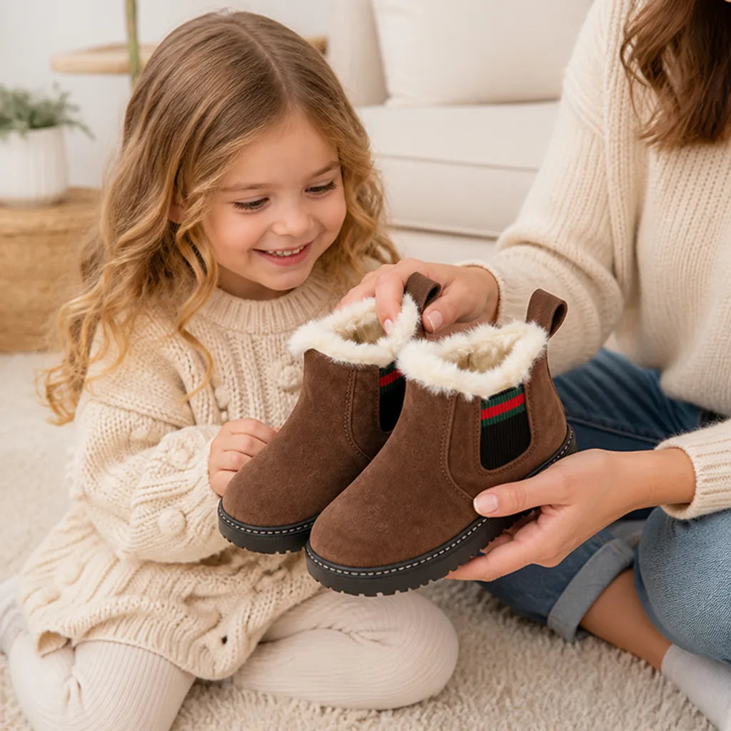 Children’s Winter Boots Plush Lined Waterproof Non-Slip Sole