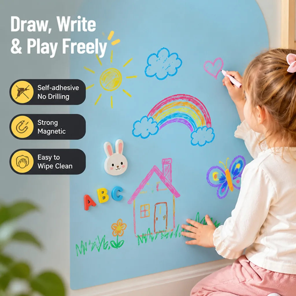 Drawing Board Magnetic Writable Self-Adhesive Wall Mount
