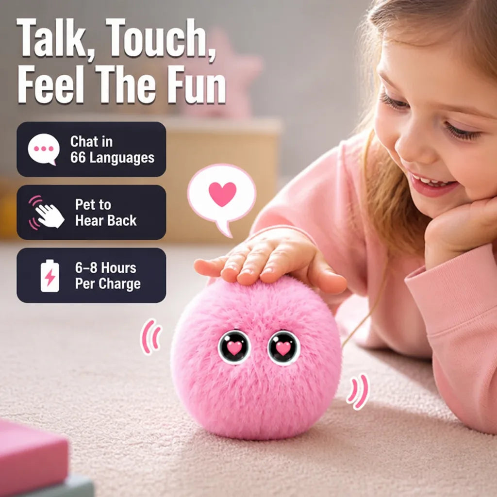 Interactive Plush Toy Voice Chat Touch-Responsive Rechargeable