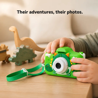 Kids Digital Camera Dual Cameras 1080p Video Dinosaur Cover