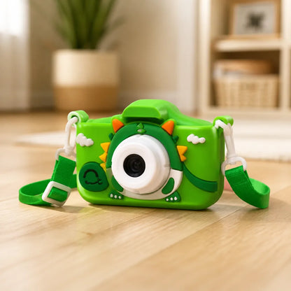 Kids Digital Camera Dual Cameras 1080p Video Dinosaur Cover