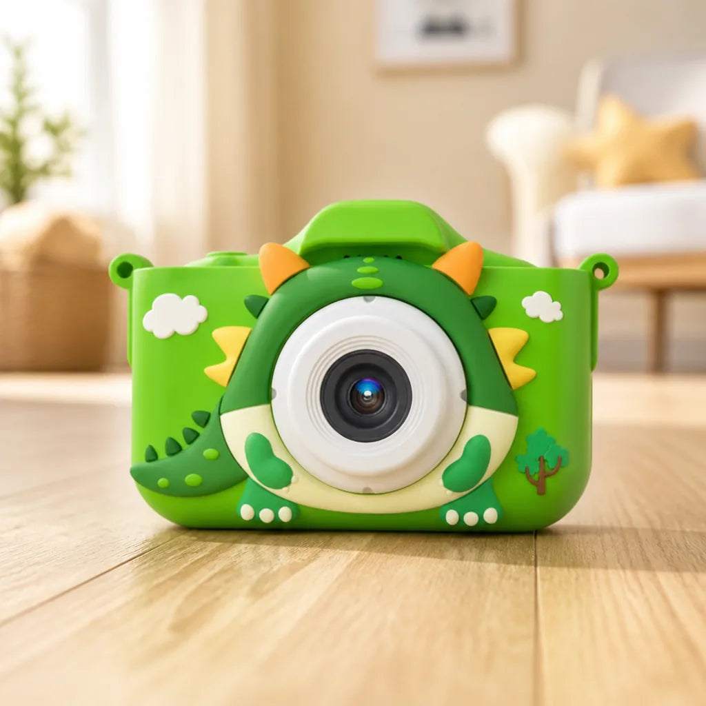 Kids Digital Camera Dual Cameras 1080p Video Dinosaur Cover