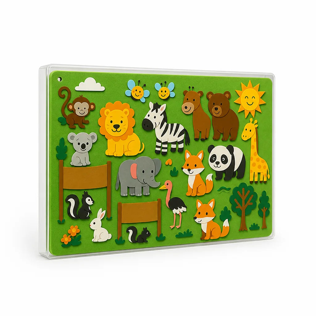 Kids Portable Wall-Hanging Interactive Sticker Activity Felt Play Board (75 x 103 cm)