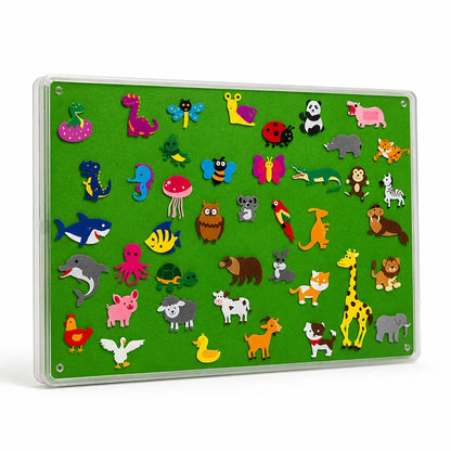 Kids Portable Wall-Hanging Interactive Sticker Activity Felt Play Board (75 x 103 cm)