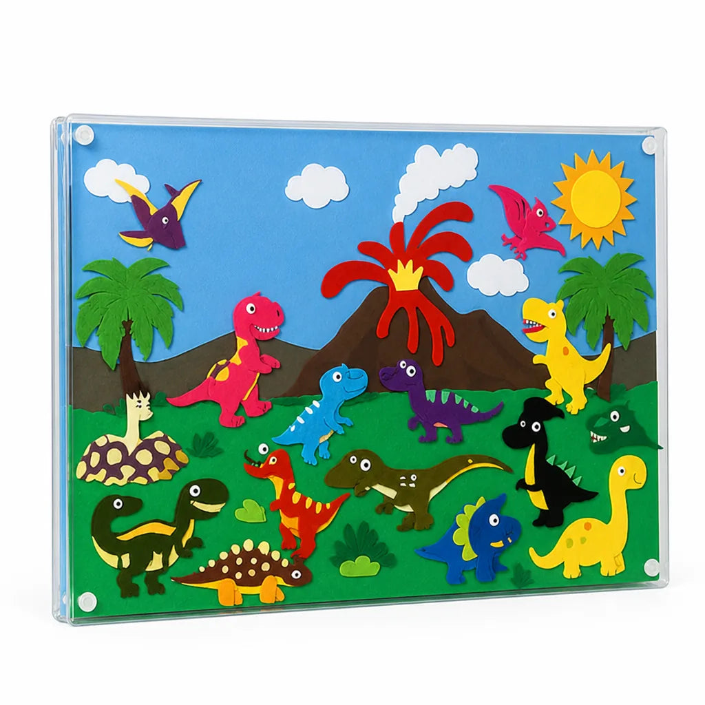 Kids Portable Wall-Hanging Interactive Sticker Activity Felt Play Board (75 x 103 cm)