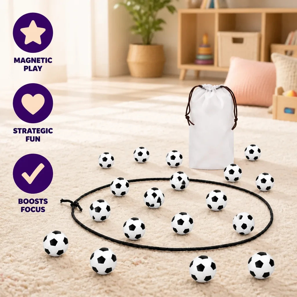 Magnetic Football Game Strategic 20-Piece Set With Storage Bag