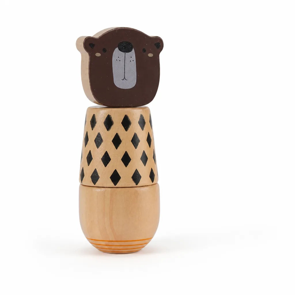 Montessori-Inspired Wooden Animal Stacking Toy (Stackable Figures for Toddlers)