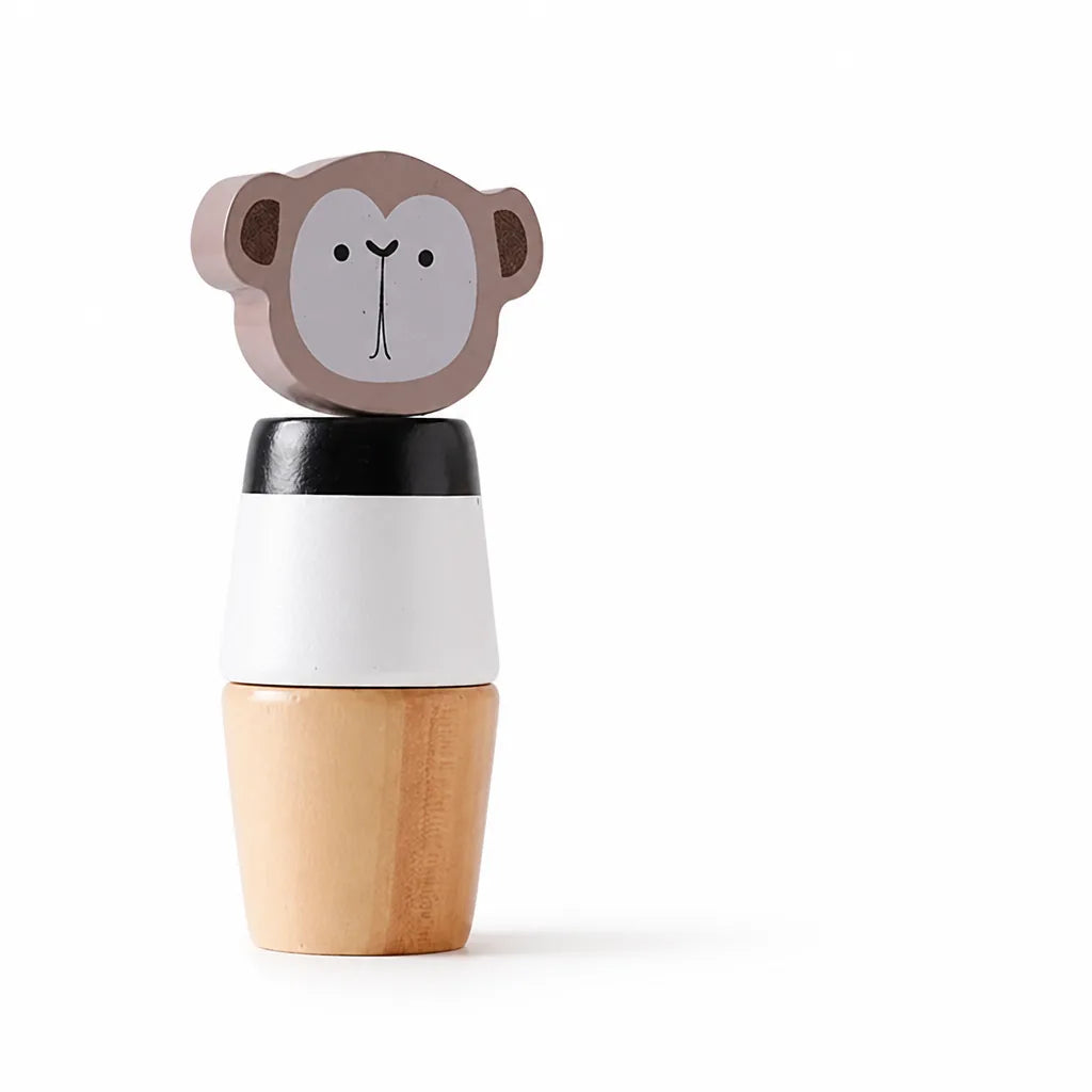 Montessori-Inspired Wooden Animal Stacking Toy (Stackable Figures for Toddlers)