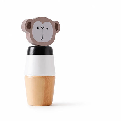 Montessori-Inspired Wooden Animal Stacking Toy (Stackable Figures for Toddlers)