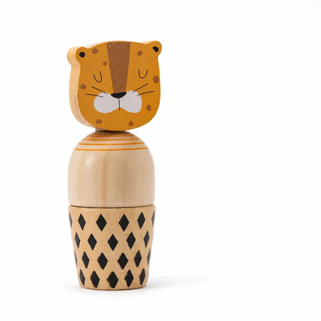 Montessori-Inspired Wooden Animal Stacking Toy (Stackable Figures for Toddlers)