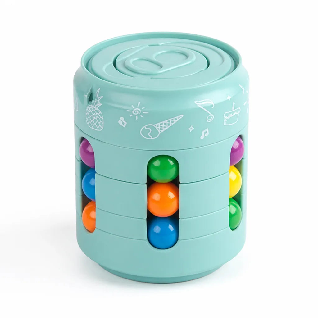 Portable Stress-Relief Spinning Puzzle Fidget Cube