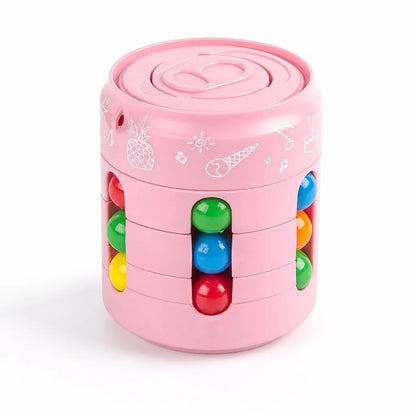 Portable Stress-Relief Spinning Puzzle Fidget Cube