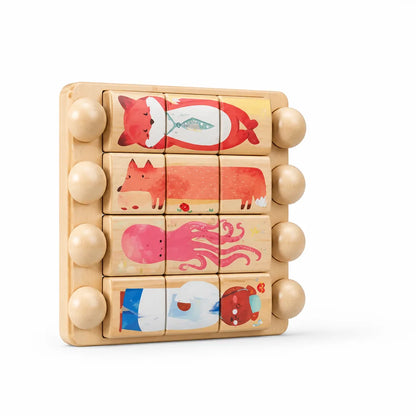 Rotating Wooden Animal Toddler Puzzle (Ages 3+)
