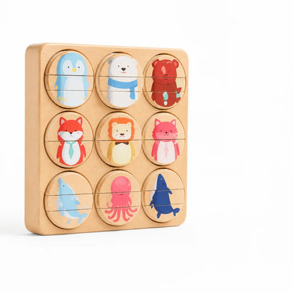 Rotating Wooden Animal Toddler Puzzle (Ages 3+)