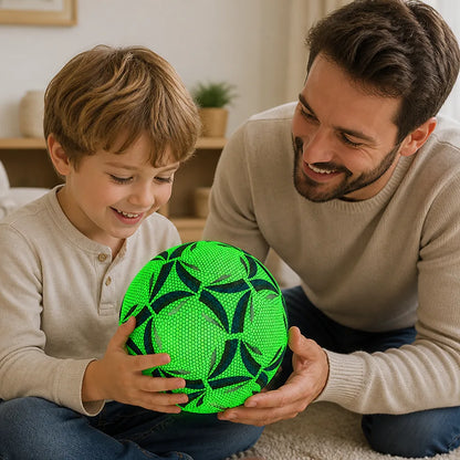 Soccer Ball Glow-In-The-Dark Size 5 Fluorescent PU Leather