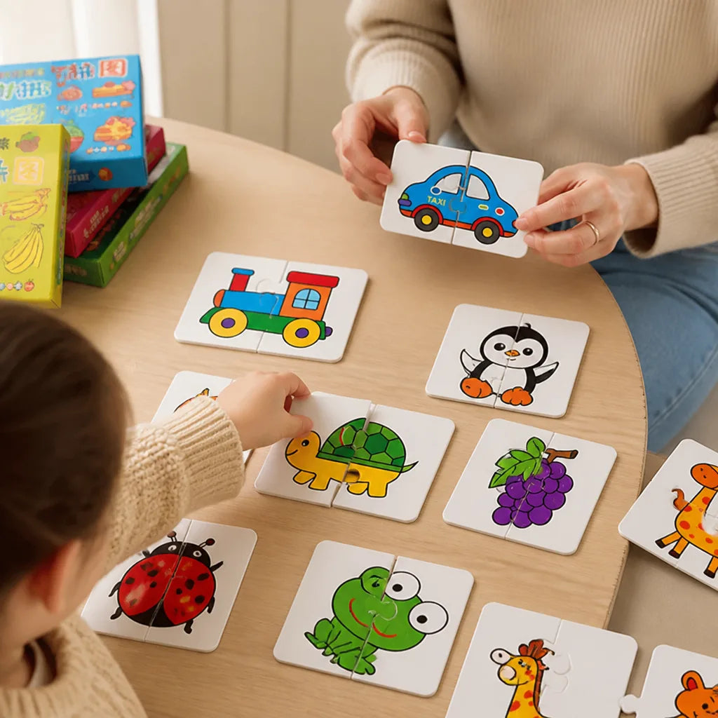 Sort-and-Match Cardboard Kids Puzzle