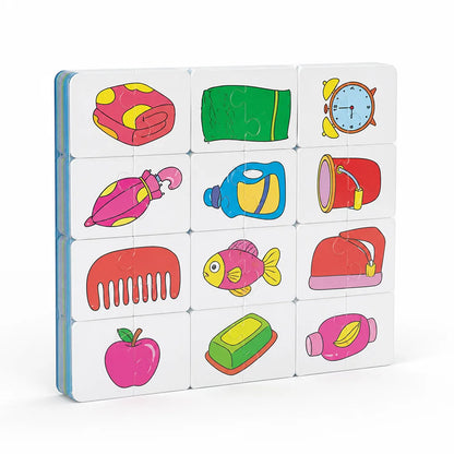 Sort-and-Match Cardboard Kids Puzzle