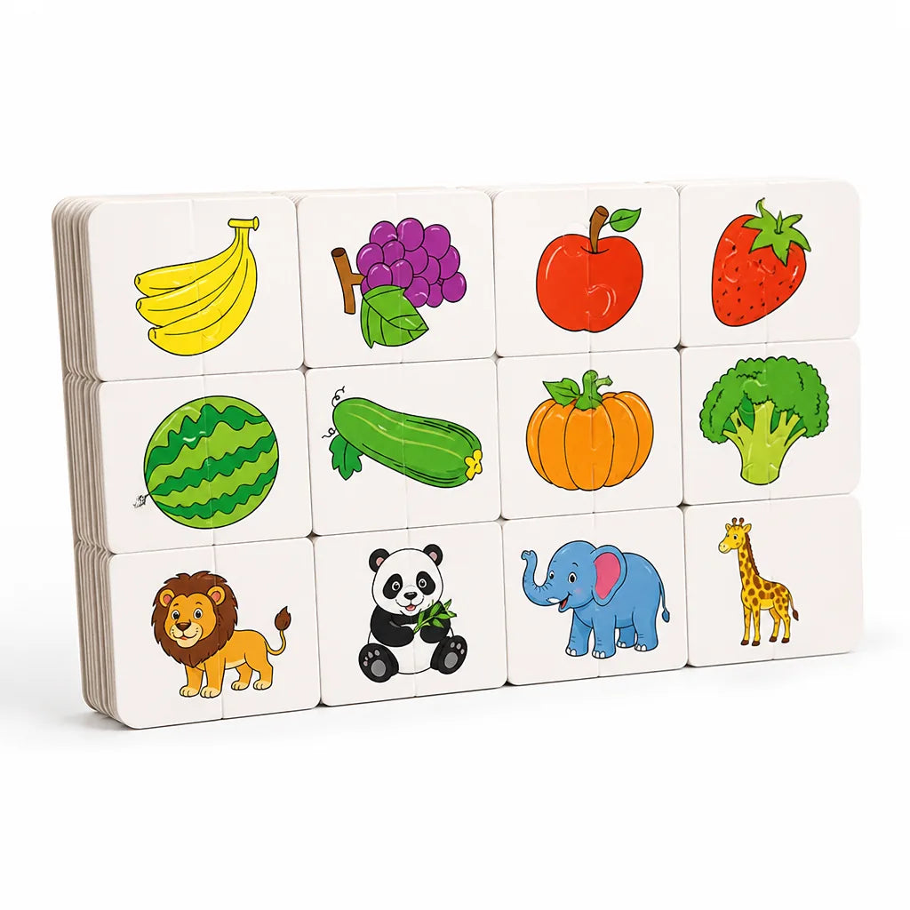 Sort-and-Match Cardboard Kids Puzzle