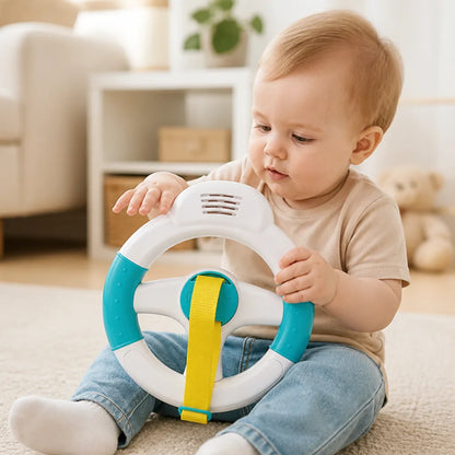 Steering Wheel Toy Interactive Lights & Sounds Pram Attachment