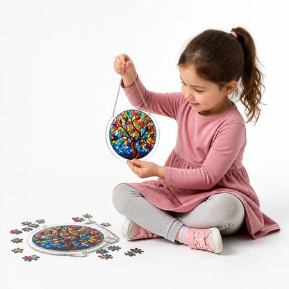 Suncatcher Puzzle Translucent Acrylic Hanging Window Decor