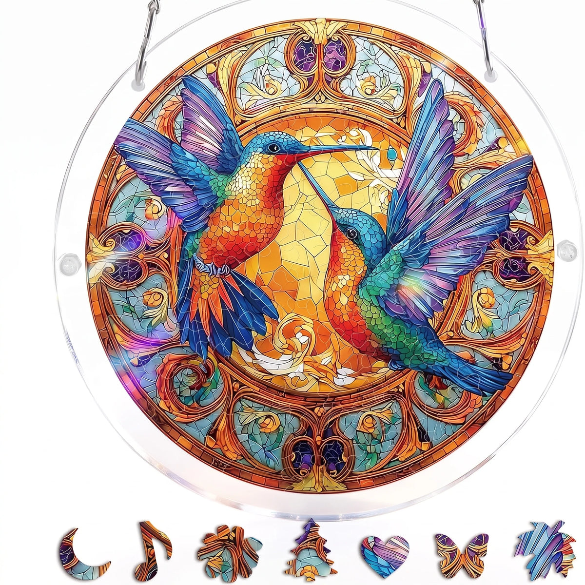 Suncatcher Puzzle Translucent Acrylic Hanging Window Decor