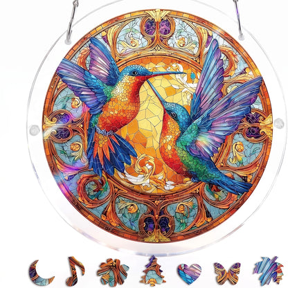 Suncatcher Puzzle Translucent Acrylic Hanging Window Decor