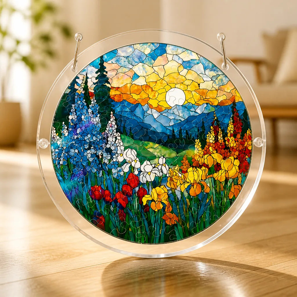Suncatcher Puzzle Translucent Acrylic Hanging Window Decor