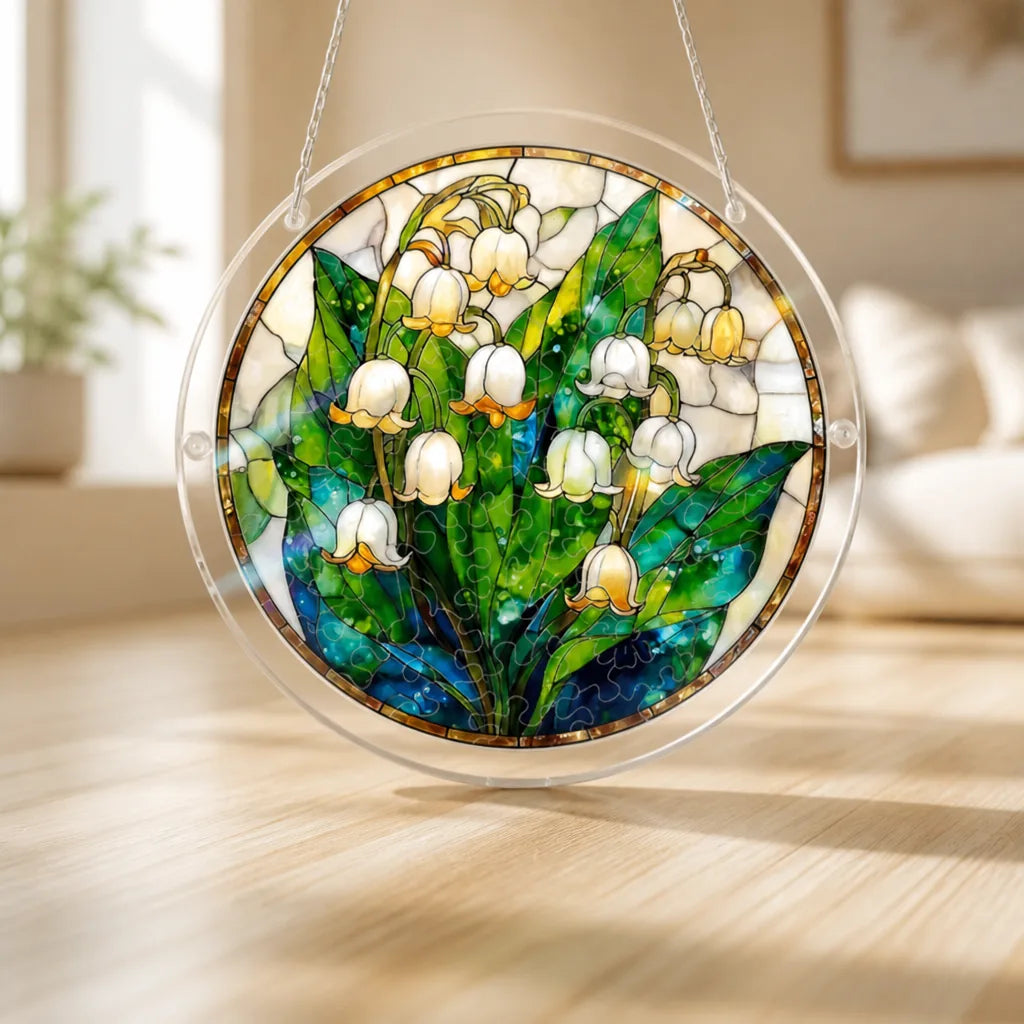 Suncatcher Puzzle Translucent Acrylic Hanging Window Decor