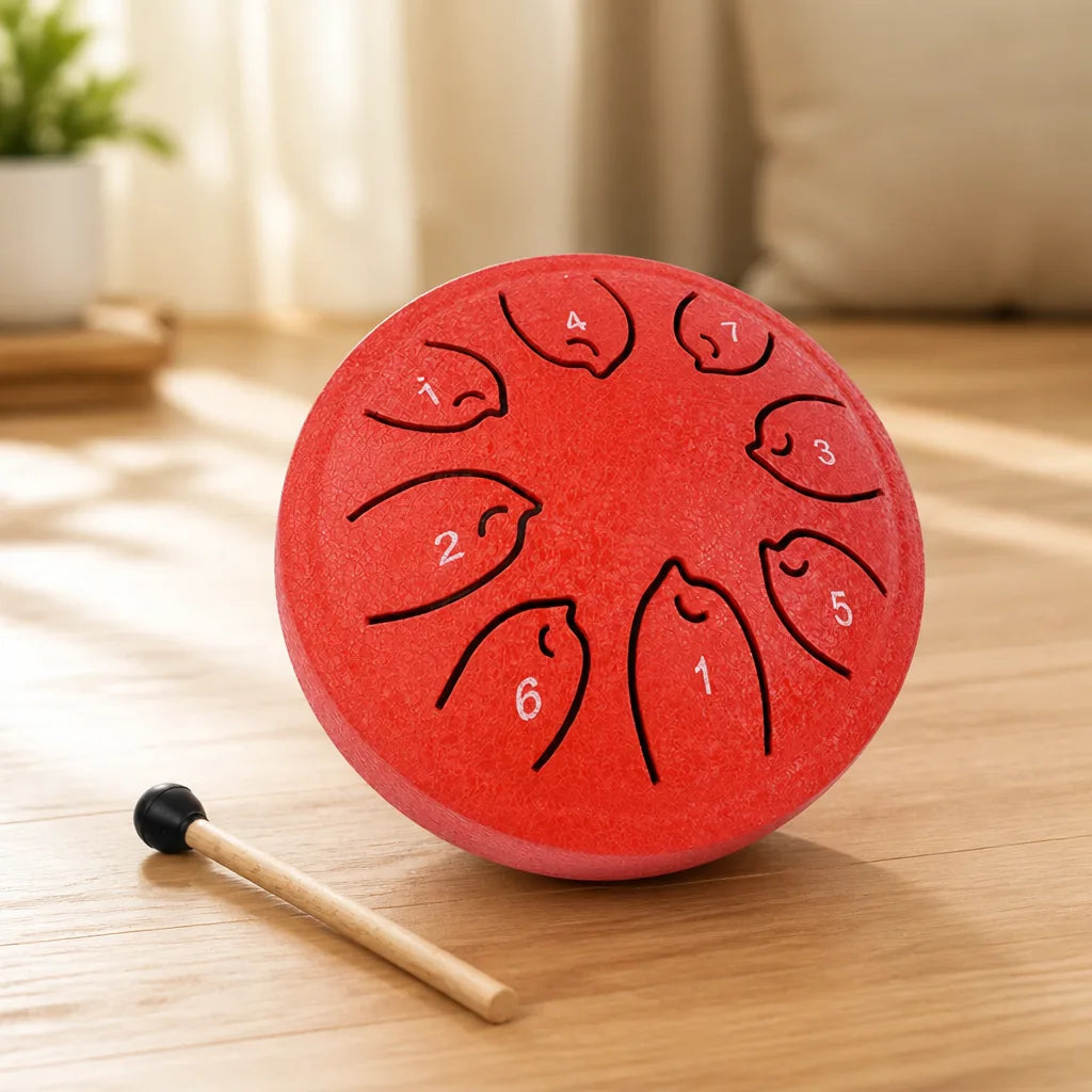 Tongue Drum 8-Note Compact With Mallet & Songbook