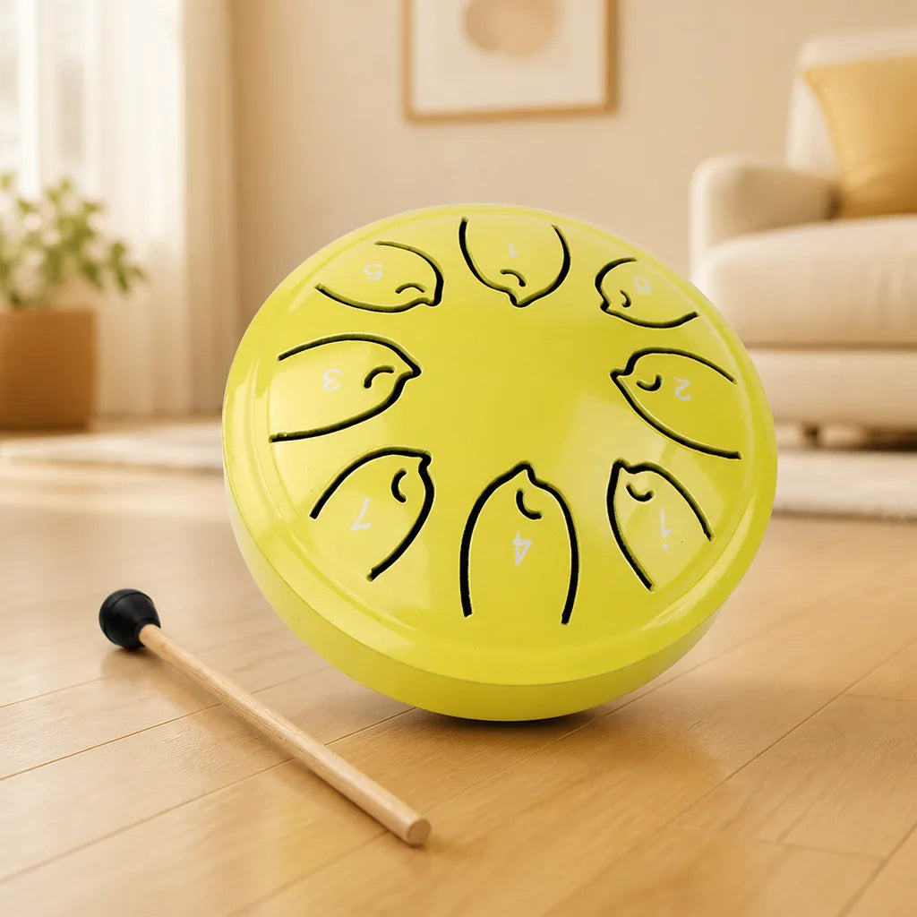Tongue Drum 8-Note Compact With Mallet & Songbook