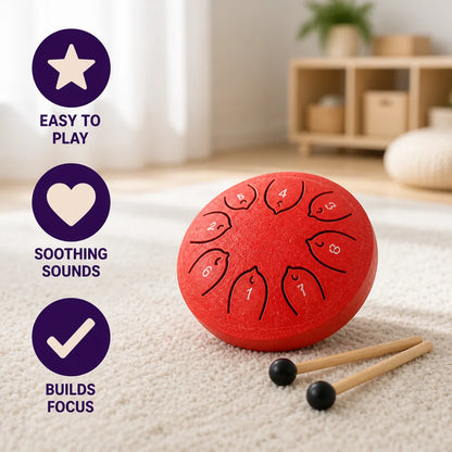 Tongue Drum 8-Note Compact With Mallet & Songbook