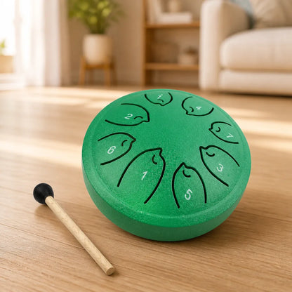 Tongue Drum 8-Note Compact With Mallet & Songbook