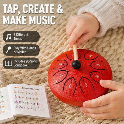 Tongue Drum 8 Notes With Mallet & Songbook