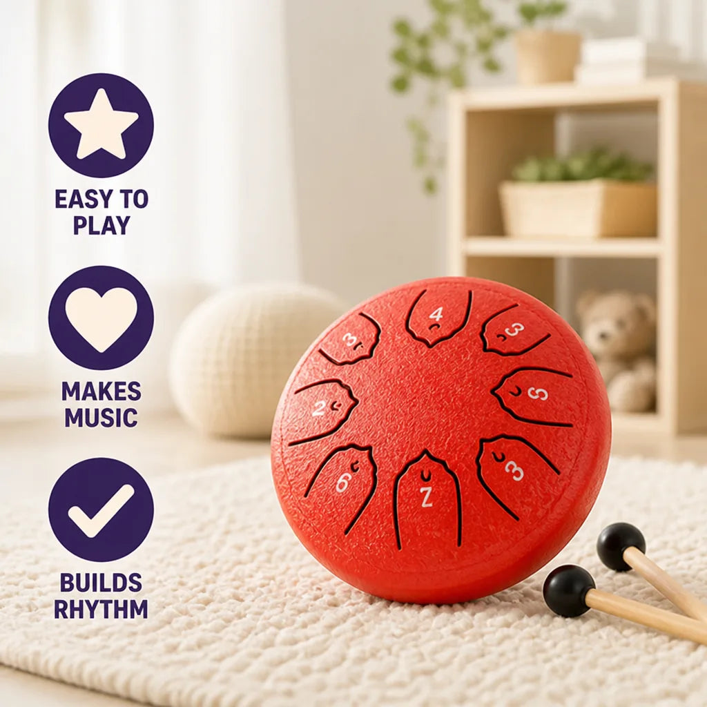 Tongue Drum 8 Notes With Mallet & Songbook